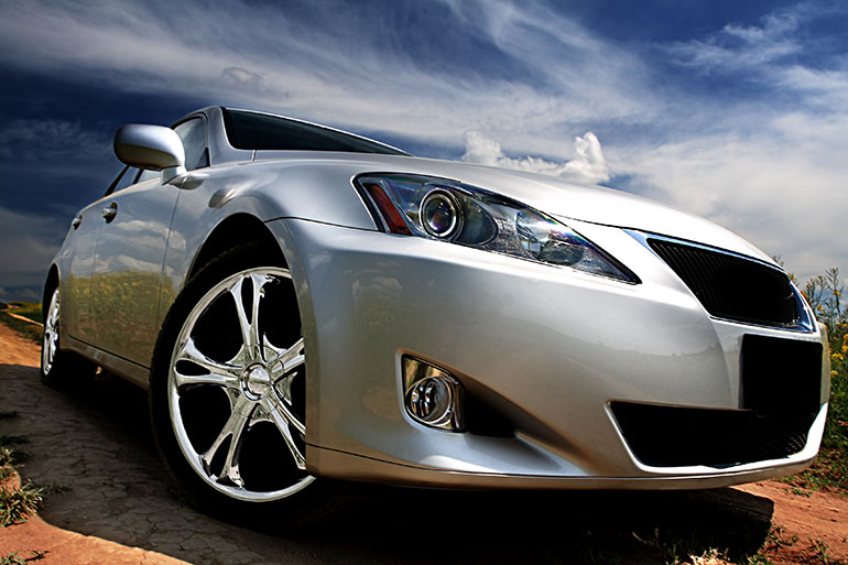 alloy wheels on a car